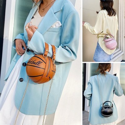 New Design Basketball Shape Hand Bag Fashion Women Chains H