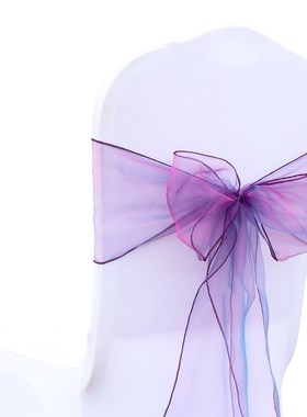 1pcs 18x275cm Organza Chair Sashes Bow Tie Band Knot Chair C