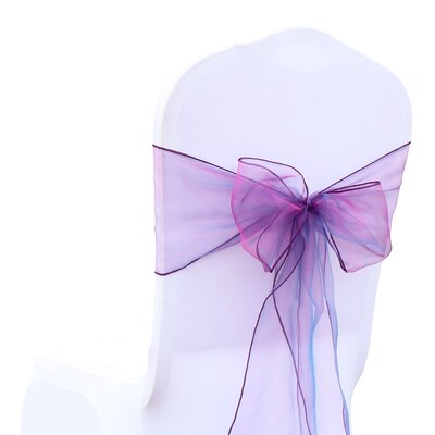 1pcs 18x275cm Organza Chair Sashes Bow Tie Band Knot Chair C