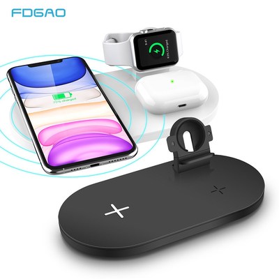 FDGAO 3 In 1 15W Charging Station For iPhone 11 XS XR X Sam