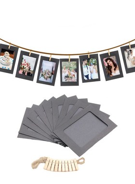 DIY Photo Frame Wall Decoration For Wedding Wooden Clip Pap