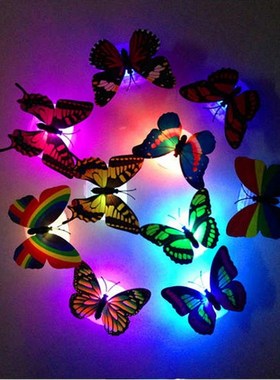 5/1/2/15/20pcs Lovely Butterfly LED Night Light Color Changi