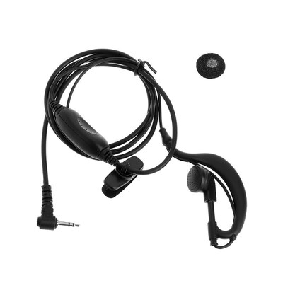 Headset 1 Pin 2.5mm Magnetic G Shape Earpiece Mic Two Way R