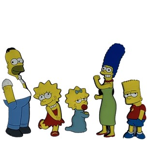 5pcs/set the 3D Simpsons  Fridge Magnet Set  Cute Homer Simp