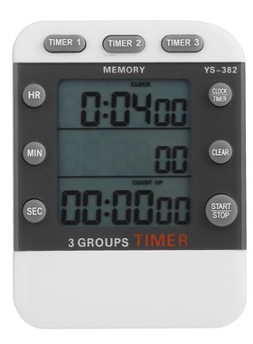 Three Channel Timer Experiment Countdown Stopwatch Clock Ki