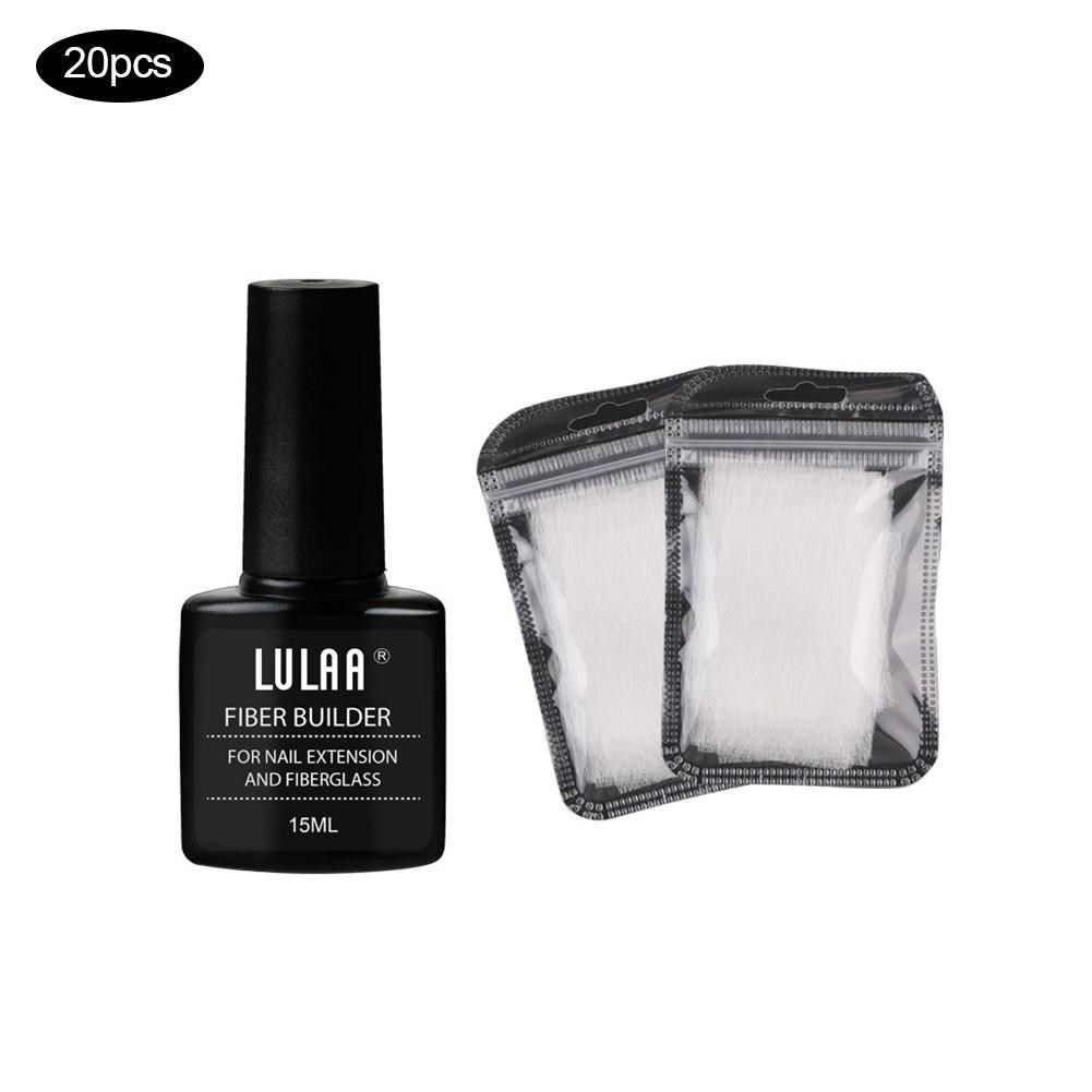 1 set nail extension glue   10/20 pcs nail extension fibergl