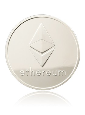 1pc Gold/Silver Ethereum Coin bitcoin Replica Gift Physical