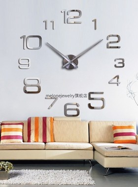 Large Wall Clock Modern design Acrylic Mirror Clocks Europe