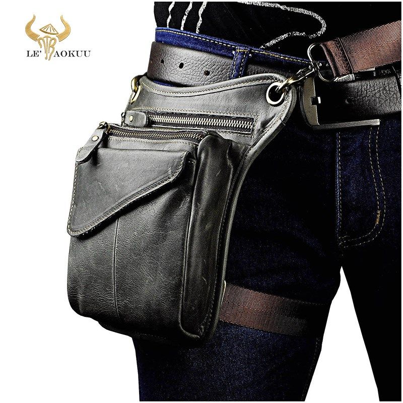 Real Leather Men Multifunction Design Casual Sling Shoulder