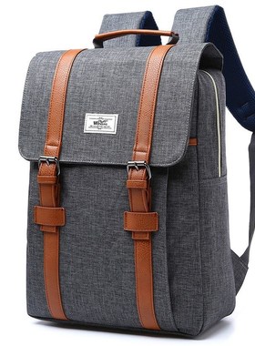Women Canvas Backpack Casual Rucksacks Female 15 inch lapto