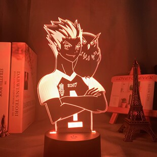 Acrylic Led Night Light Anime Haikyuu Shoyo Hinata Figure fo