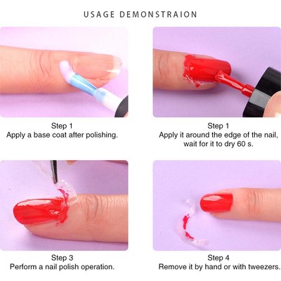 Spill Proof Gel Anti Overflow Nail Polish Glue Nail Barrier