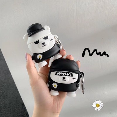 3D cute Korea GD bear cartoon Bluetooth headset Silicone ca