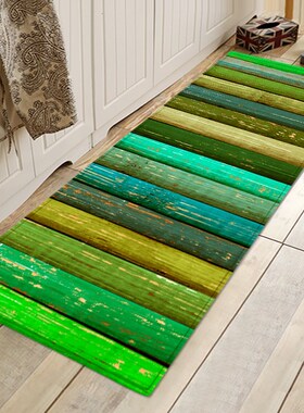 Colorful Wood Grain Floor Mat Carpet Entrance Doormat Outdoo