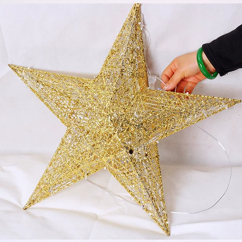 Рождественские украшения Пентагон торговый центр KTV церемония открытия декоративные принадлежности железные трехмерные блески пентаграмма