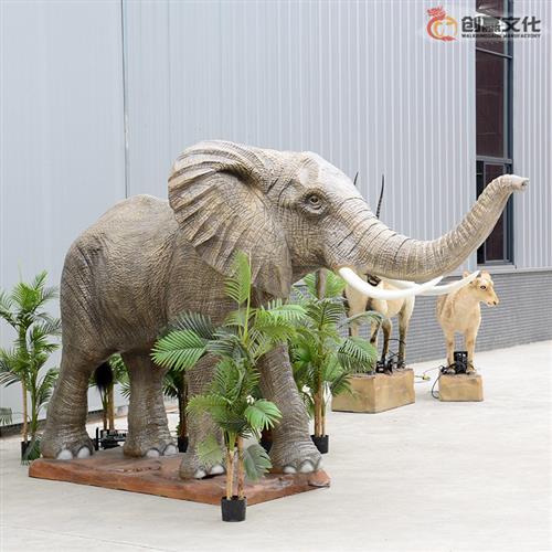 仿真大象软硅胶表皮模拟吼叫扇耳朵抬鼻子公园景区高仿真动物