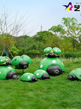 七星瓢虫雕塑户外园林景观农场景区公园仿真昆虫甲虫装饰大型摆件