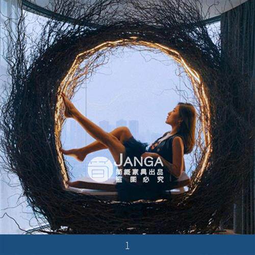 巴厘岛网红创意鸟巢秋千户外同款爱心大型鸟笼拍摄道具景区打卡地