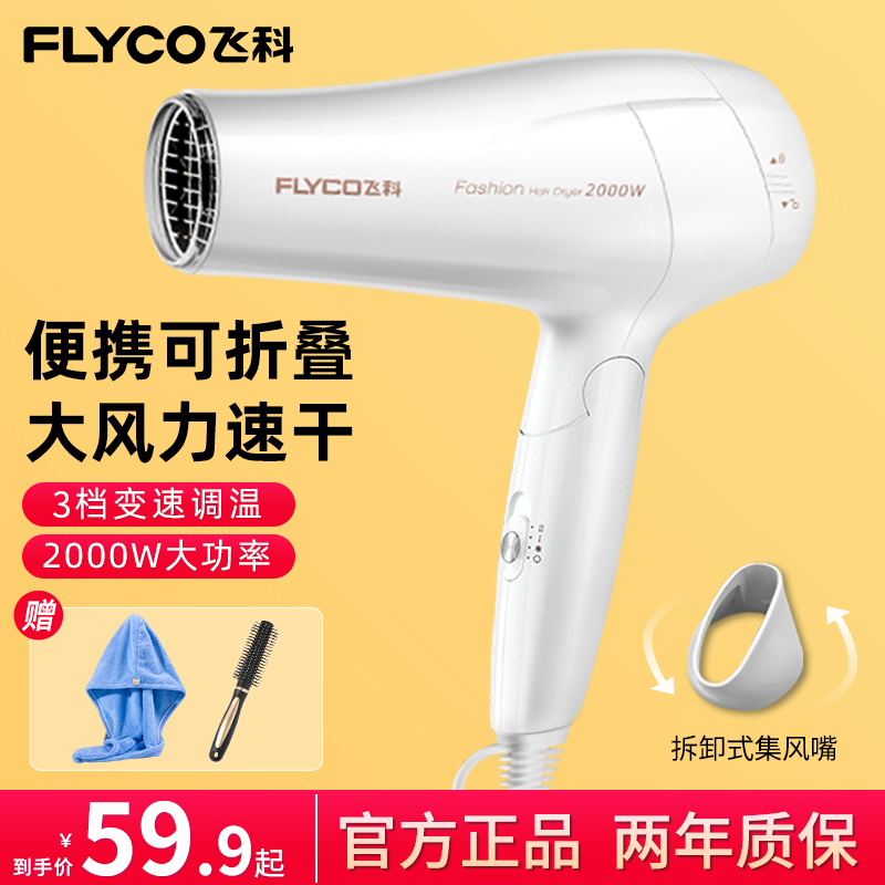飞科吹风机家用大功率冷热风护发宿舍学生用便携式电吹风筒FH6232