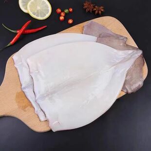 净重无冰衣免清理去内脏整条去皮大鱿鱼新鲜冷冻带须4斤/3-4条