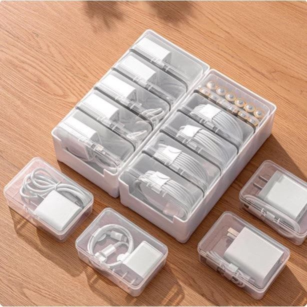 数据线收纳盒充电线收纳包旅行便携充电器收纳整理神器大容量家用