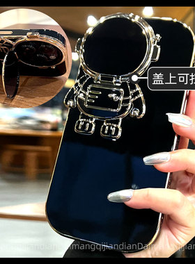 17潮牌宇航员镜头支架15pm适用苹果14手机壳iphone13promax电镀全包12pro硅胶太空人p防摔16网红爆款女生plus