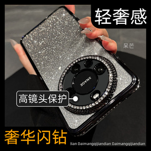 原创高端新款mate80promax适用华为mate 70pro手机壳60pro+黑色50闪钻渐变pura70奢华女款电镀40外壳保护套rs