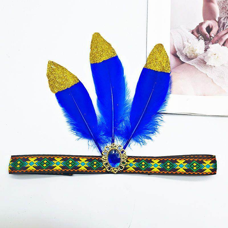 非洲鼓印第安头带民族风羽毛头饰舞台表演喷金高档鸡毛头戴头箍,节庆用品/礼品,面具,淘宝优惠券,粉丝福利购,淘宝优惠卷