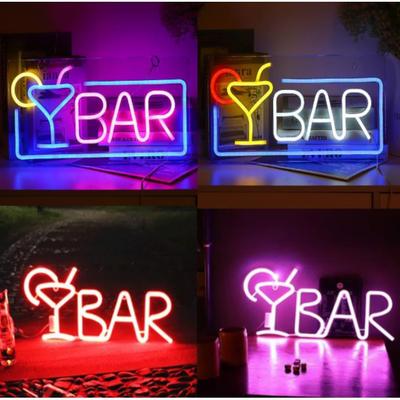 led发光字母霓虹灯bar酒馆PARTY酒吧卧室聚会派对装饰造型氛围灯