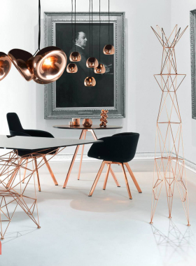 手工红铜钢制电塔衣帽架衣服架