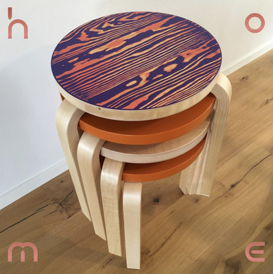 芬兰artek限量款收藏白桦圆凳