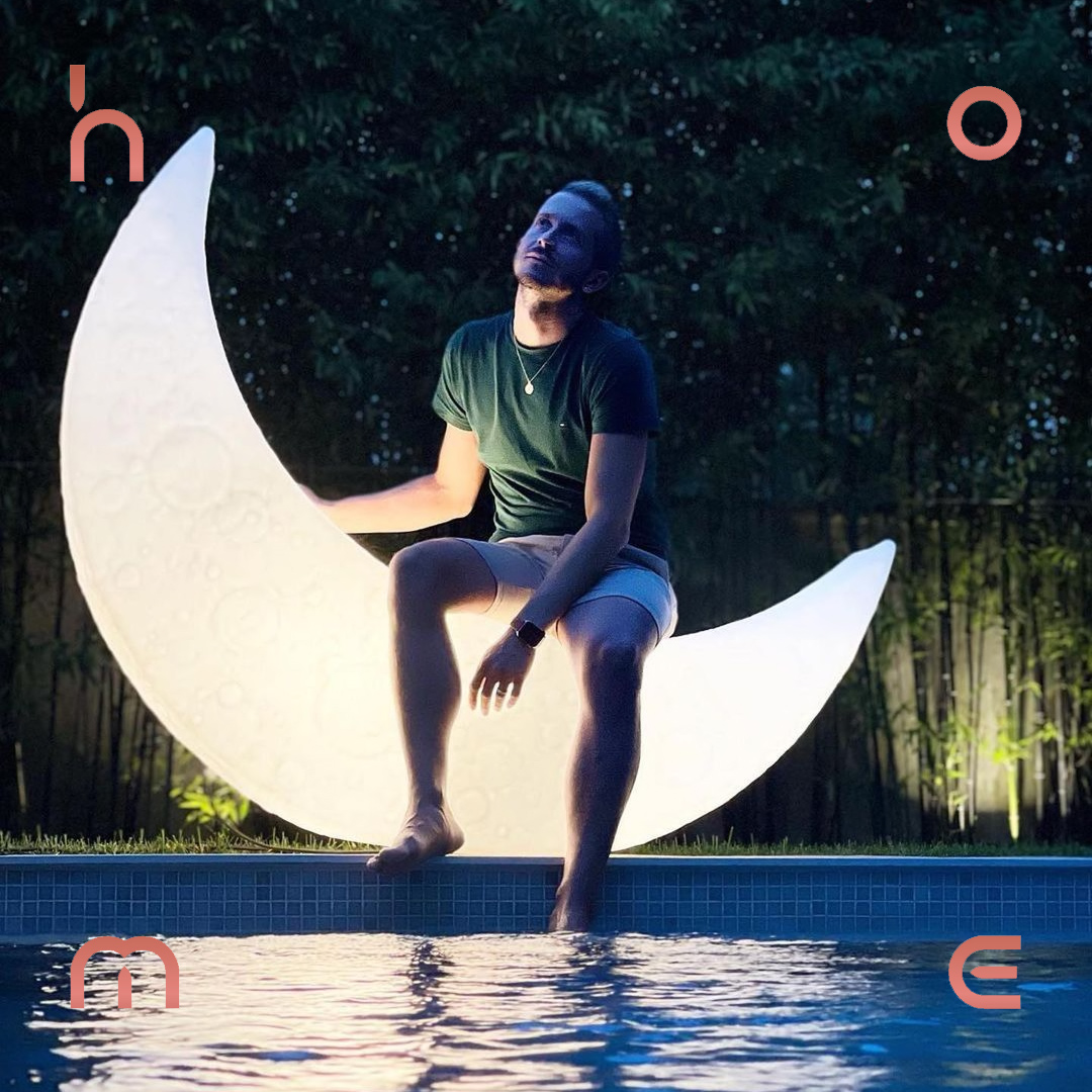 意大利制室内户外月亮灯躺椅