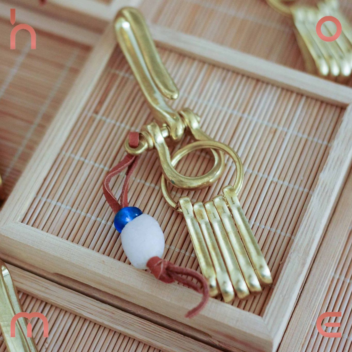 simpleuniun阿卡美叽黄铜钥匙扣