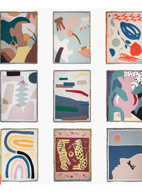 现货 美国Slowdown Studio 手工艺术家系列居家多用毛毯／挂毯