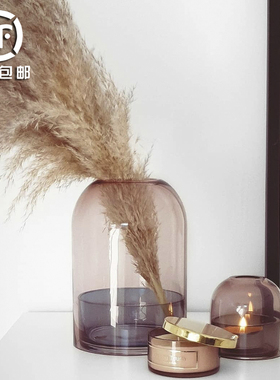 ho+me现货 丹麦AYTM TOTA手工玻璃灯笼双层花瓶 香氛烛台 植物罩