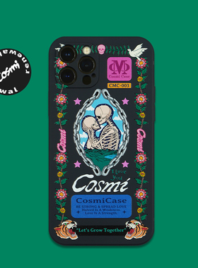 CosmiCase原创骷髅爱人 re57 手绘插画手机壳适用于苹果17iPhone16ProMax