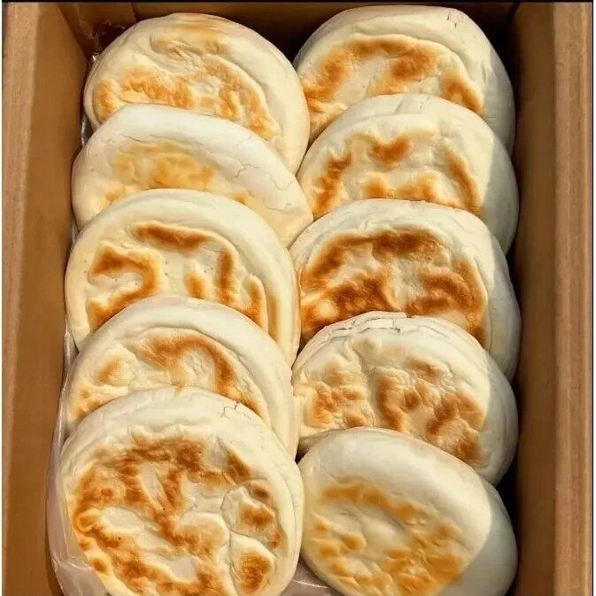 包邮到手10个】白饼馍馍手工白饼新鲜饼子烧饼烤饼肉夹馍灵宝饼胚