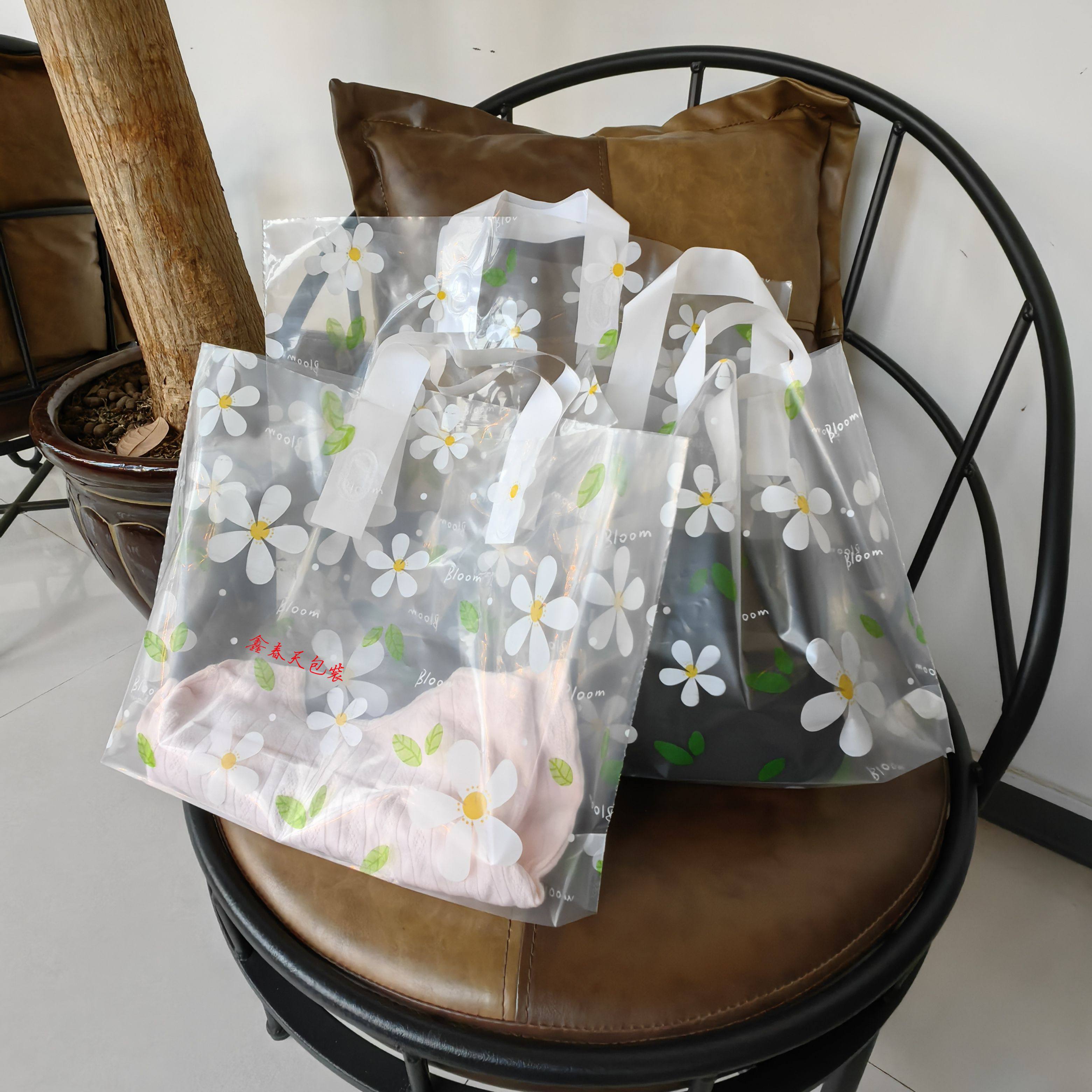 春日花朵购物礼品透明包装衣服袋