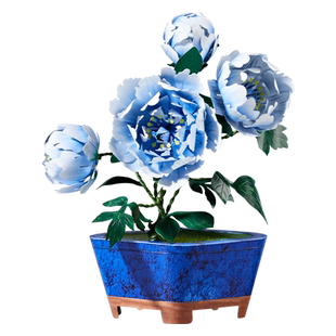 钢达仿真盆栽永生花金属拼装模型手工diy鲜花3d立体拼图摆件礼物