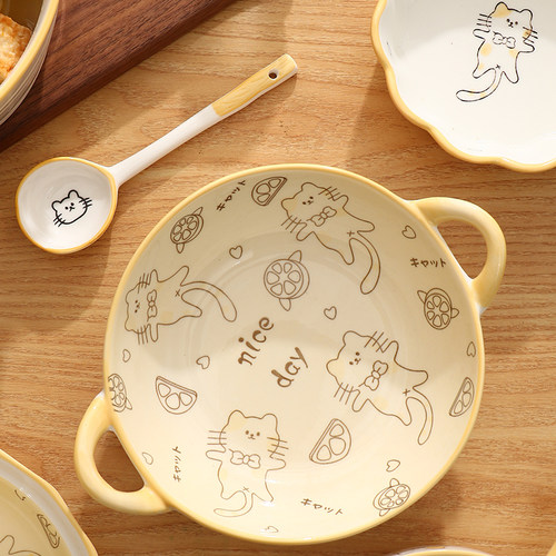 萌格调吃面大碗ins碗汤碗