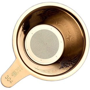 班意 茶漏304不锈钢食品级茶滤加厚加密过滤网茶具公杯金色茶漏网