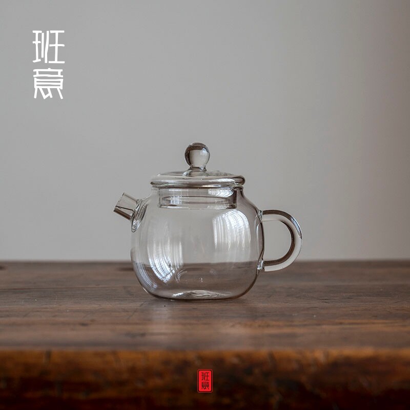 班意玻璃泡茶壶透明迷你壶图片