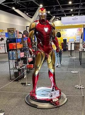 发光钢铁侠比全身模型反浩克玻璃钢雕塑客厅装饰大型落地摆件