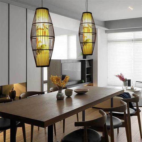 新中式仿古竹艺灯笼日式禅意竹编灯餐厅茶楼农家乐复古鸟笼吊灯,家装灯饰光源,客厅吊灯,淘宝优惠券,粉丝福利购,淘宝优惠卷