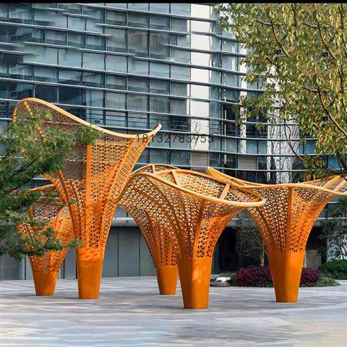 不锈钢树形叶形廊架雕塑发光现代异形钢板花状蜂窝状金属铁艺景观,商业/办公家具,雕塑,淘宝优惠券,粉丝福利购,淘宝优惠卷
