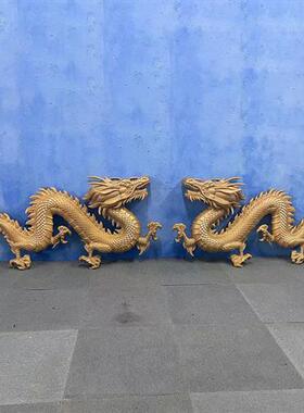 定制玻璃钢雕塑龙模型白酒店铺门头装饰壁挂创意招牌龙摆件中国龙