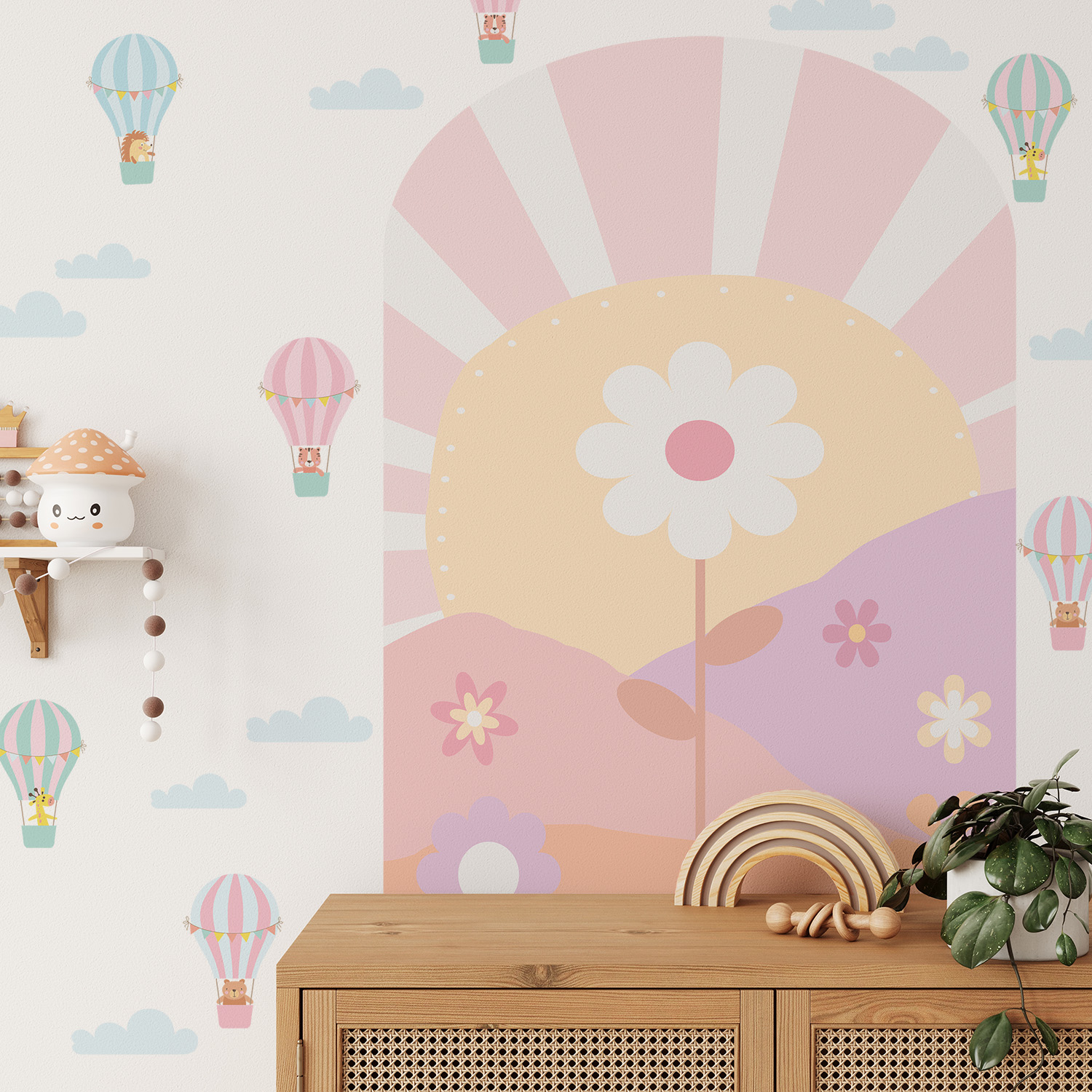 AstrkizBoho风儿童房墙贴纸自粘