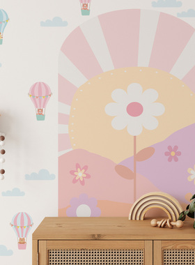 Astrkiz《虹之光》丹麦童话boho风卡通花卉拱形儿童房墙贴纸装饰