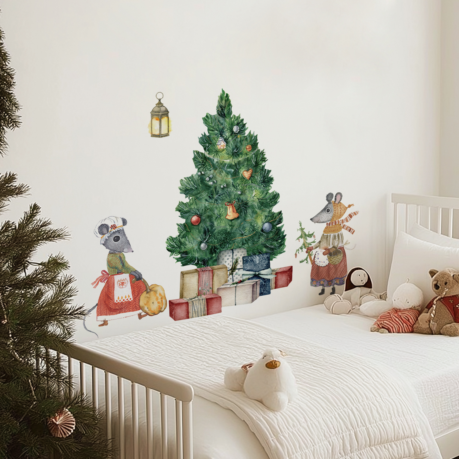 北欧童话圣诞儿童房墙壁贴纸装饰