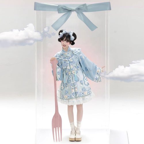 12.28现货掉落 浮生若梦《狸奴花戏》lolita裙子刺绣清汉女